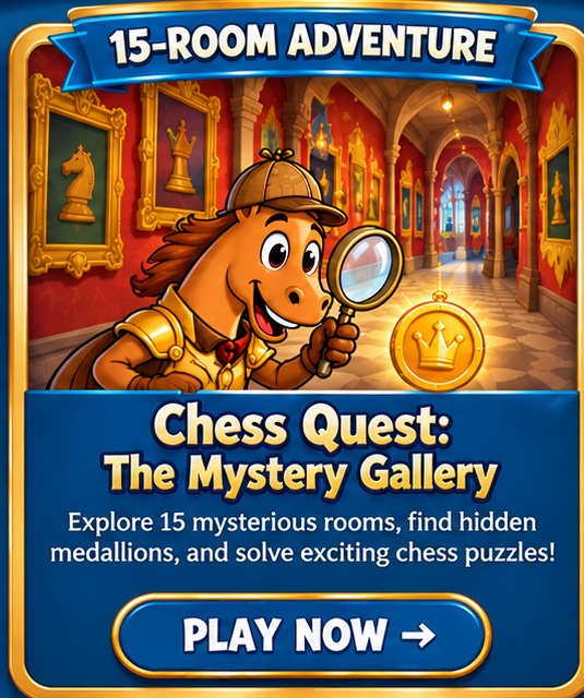 Chess Quest 15 Rooms: The Mystery Gallery. Play now.